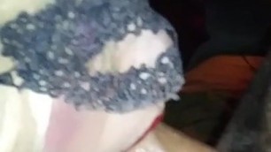 Submissive masked slut enjoying my big fat cock