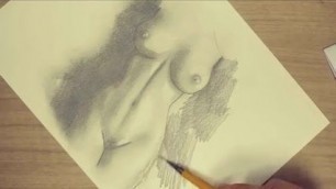 Mom’s Nude Body Pencil Art