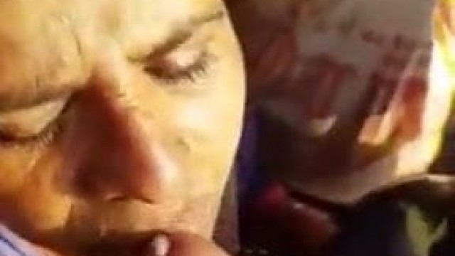 Homeless Indian beggar swallows cum for a handful of rice 1