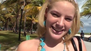 Blondes Teen in Miami Beach aufgegabelt + gefickt