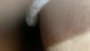 Hairy Redhead Fingers in Front of Mom