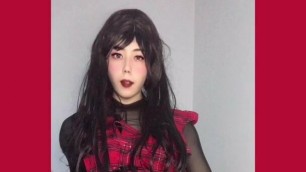 ErinShiomi dressed like a goth girl and masturbated