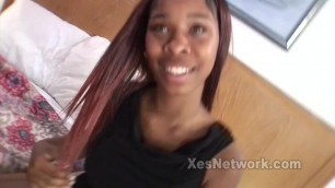 18 Yr old Newbie does her 1st Porn in Black Girl Amateur POV Video