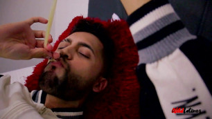Camilo Jerking Off Inside A Condom, Filling It With Cum, And Then Eating His Cum From It.