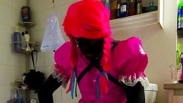 Sissy Maid Toilet Self Bondage Enema