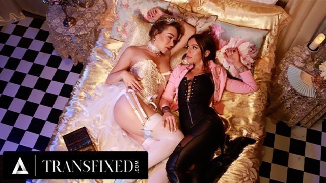 TRANSFIXED - Fairytale Queens April Olsen and Trans Emma Rose Have Intense Strapon Anal Fuck Session